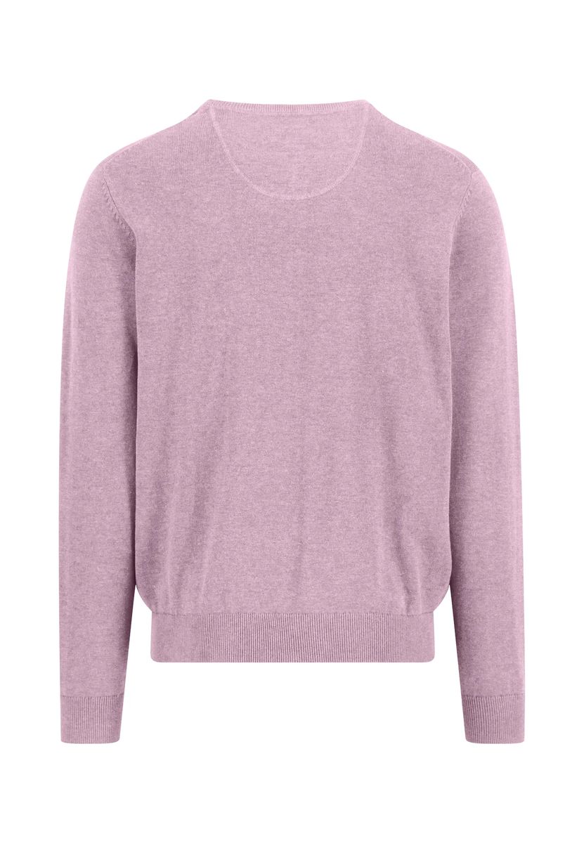 Klassischer Baumwollpullover mit Rundhalsausschnitt