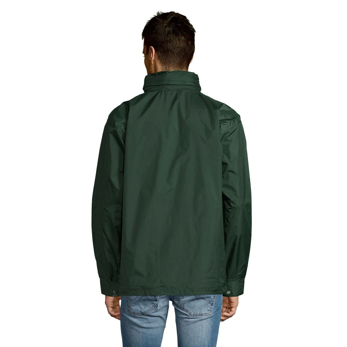 Wasserabweisende Unisex-Windjacke mit Kapuze