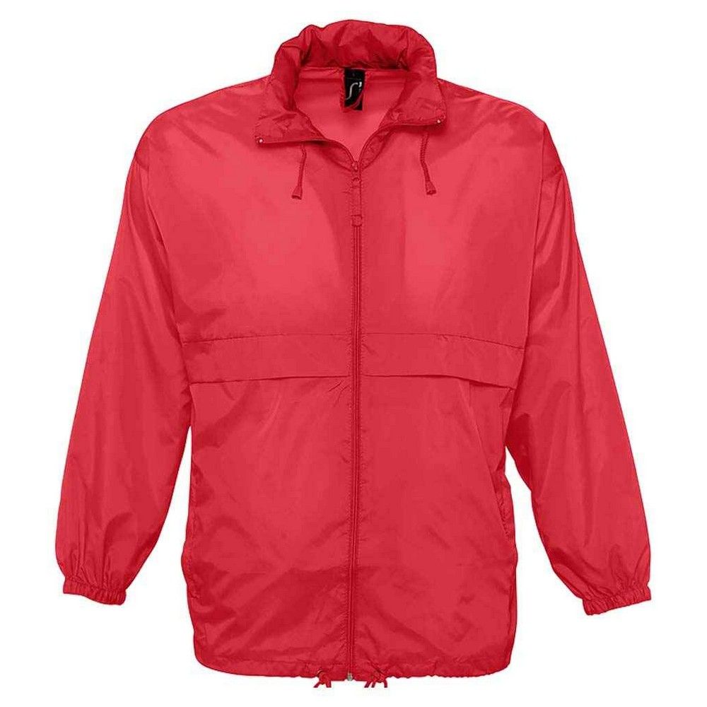 Wasserabweisende Windjacke mit verstaubarer Kapuze
