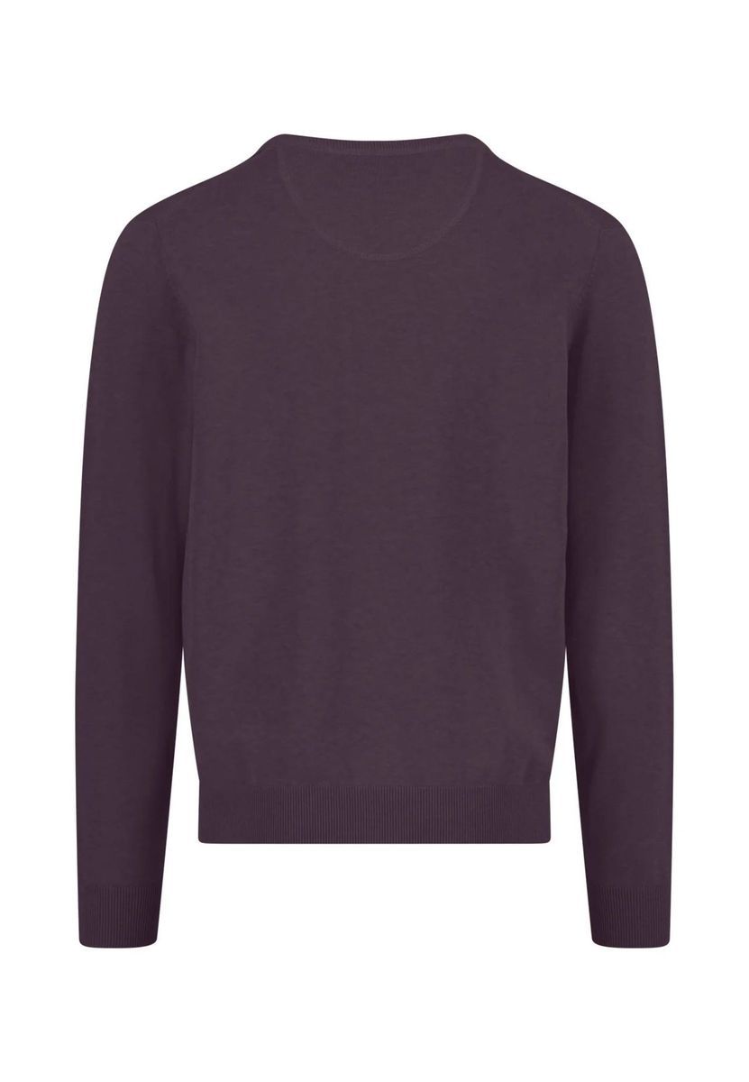 Klassischer V-Ausschnitt Baumwoll-Strickpullover