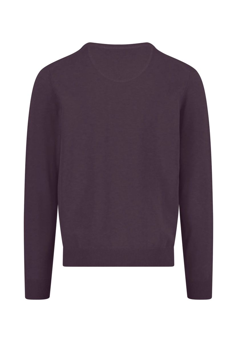 Klassischer V-Ausschnitt Baumwoll-Strickpullover