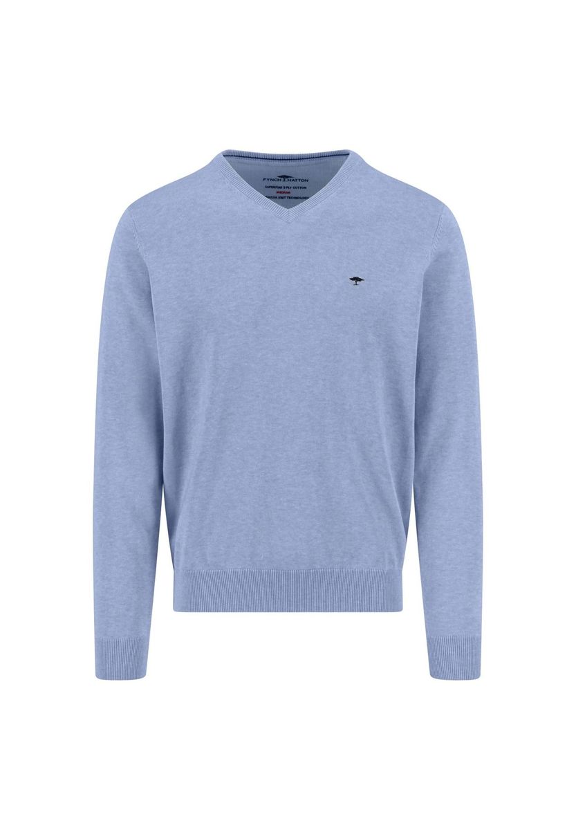 Feiner Baumwoll-Pullover mit V-Ausschnitt für Herren