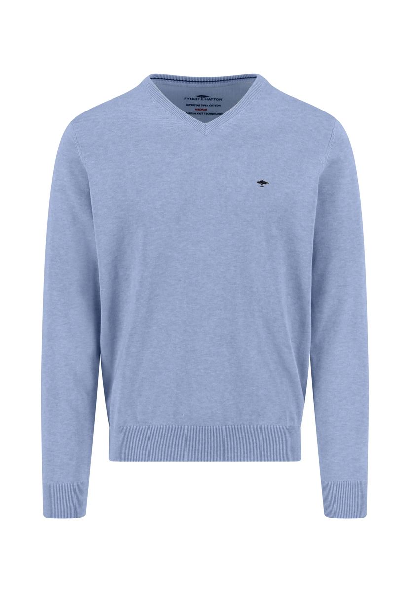 Feiner Baumwoll-Pullover mit V-Ausschnitt für Herren