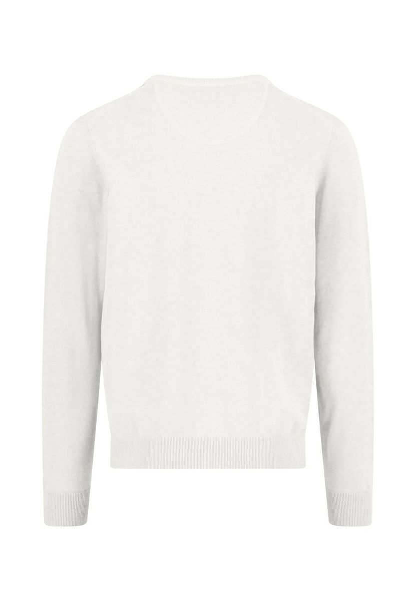 Klassischer Baumwollpullover mit V-Ausschnitt