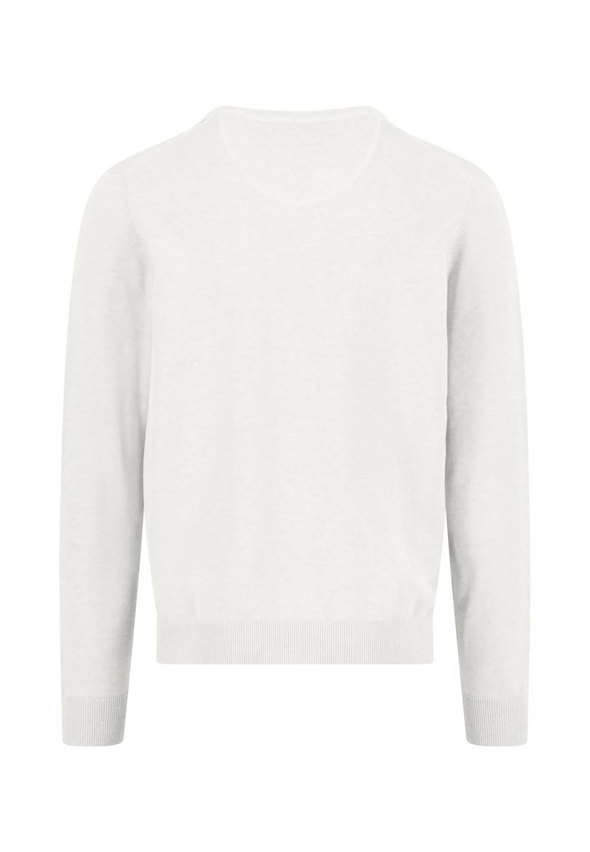Klassischer Baumwollpullover mit V-Ausschnitt