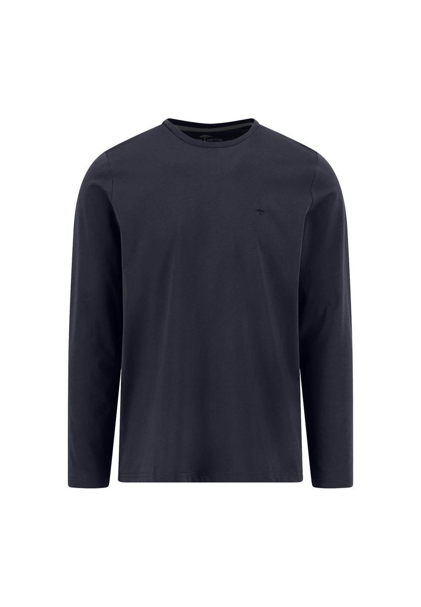 Herren Langarm Baumwoll T-Shirt Rundhalsausschnitt