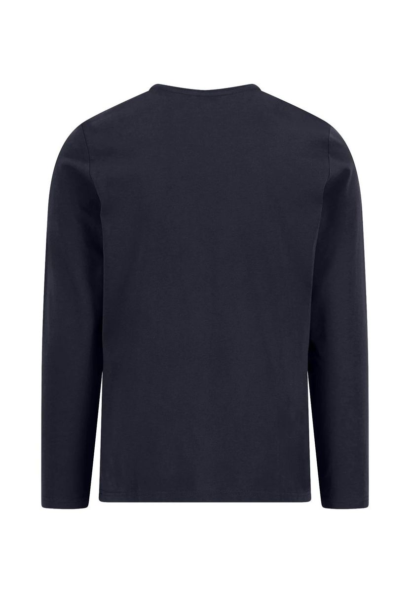 Herren Langarm Baumwoll T-Shirt Rundhalsausschnitt