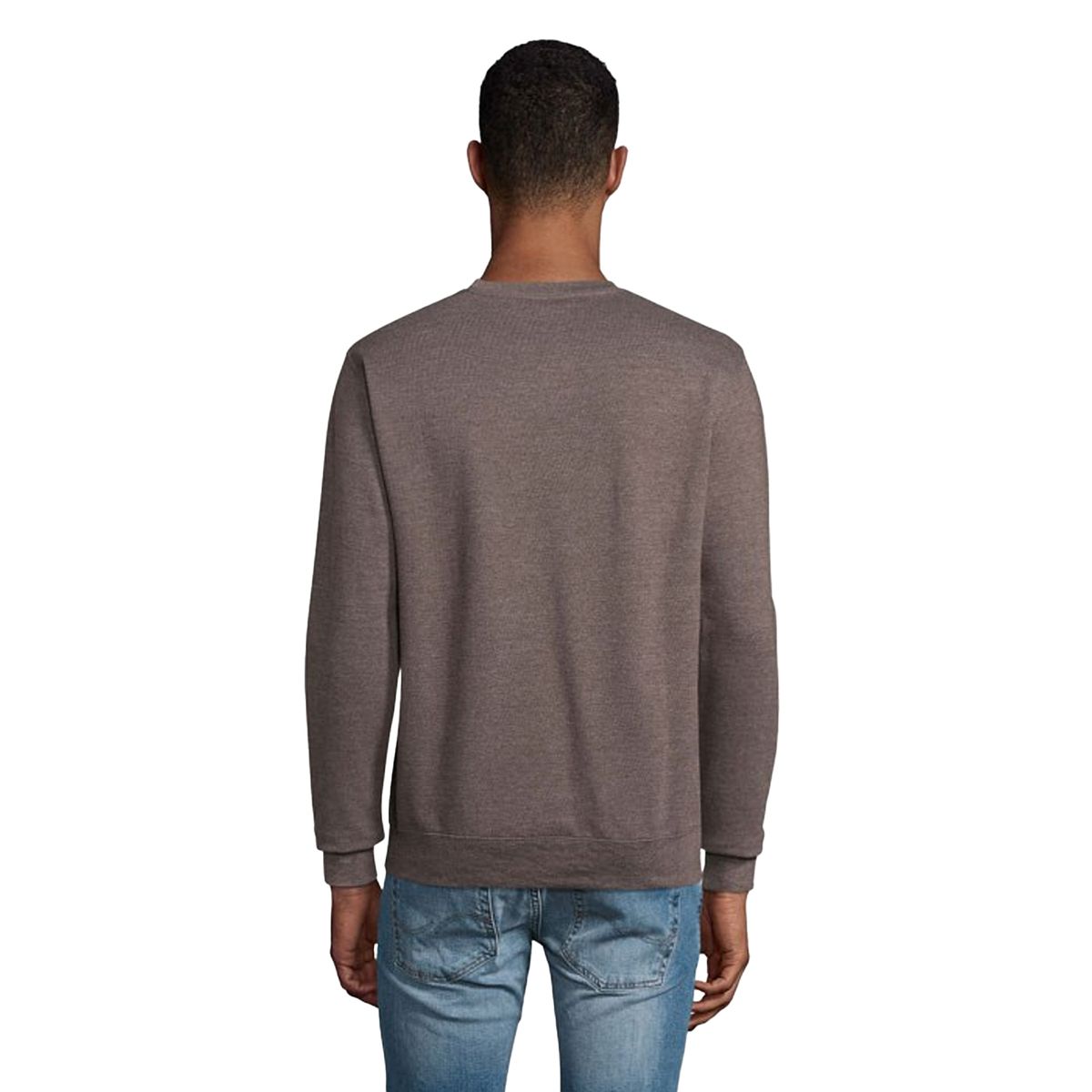 Klassisches Fleece-Sweatshirt mit Rundhalsausschnitt