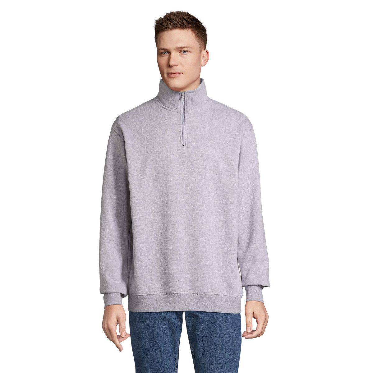 Sweatshirt mit kurzem Reißverschluss