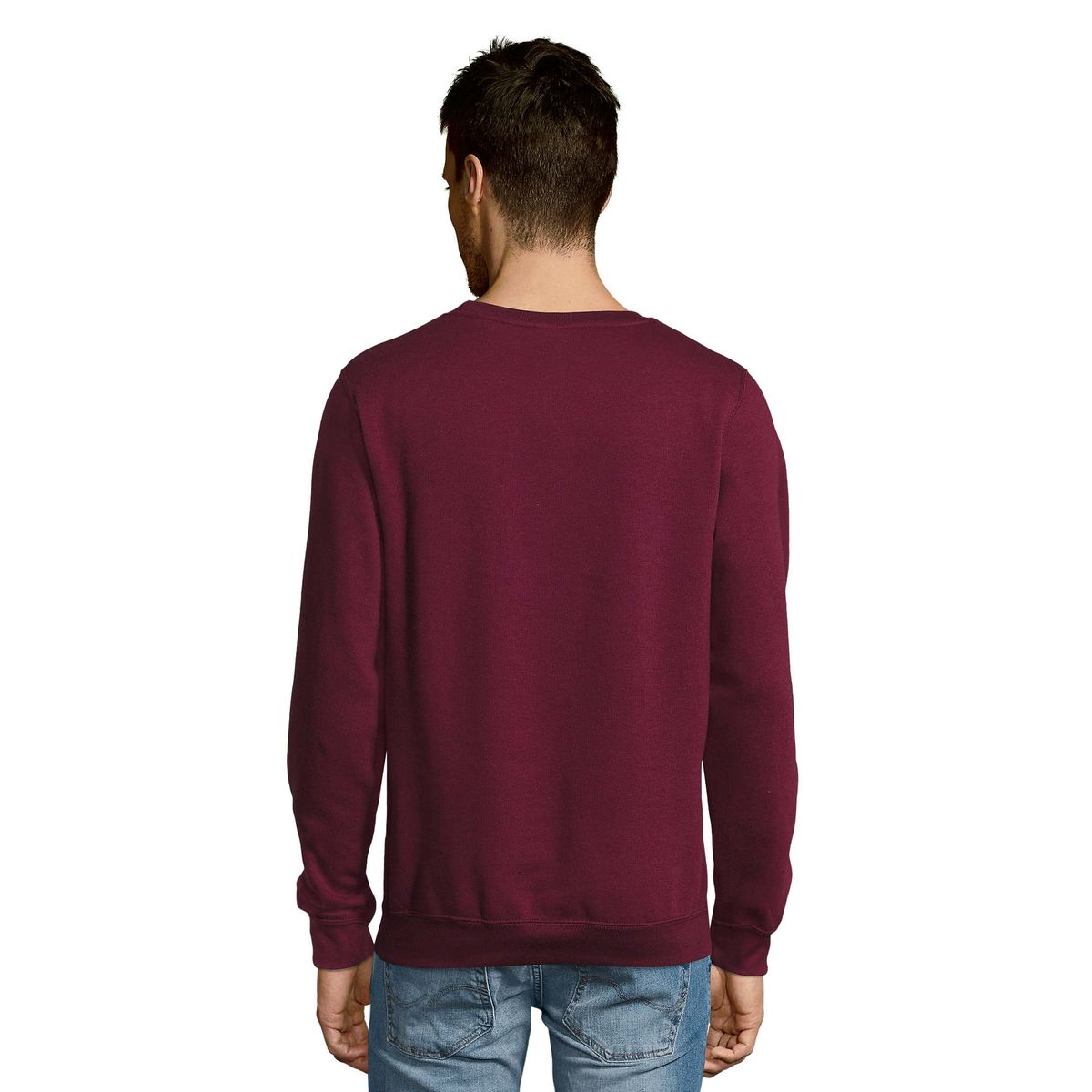 Klassisches Fleece-Sweatshirt mit Rundhalsausschnitt