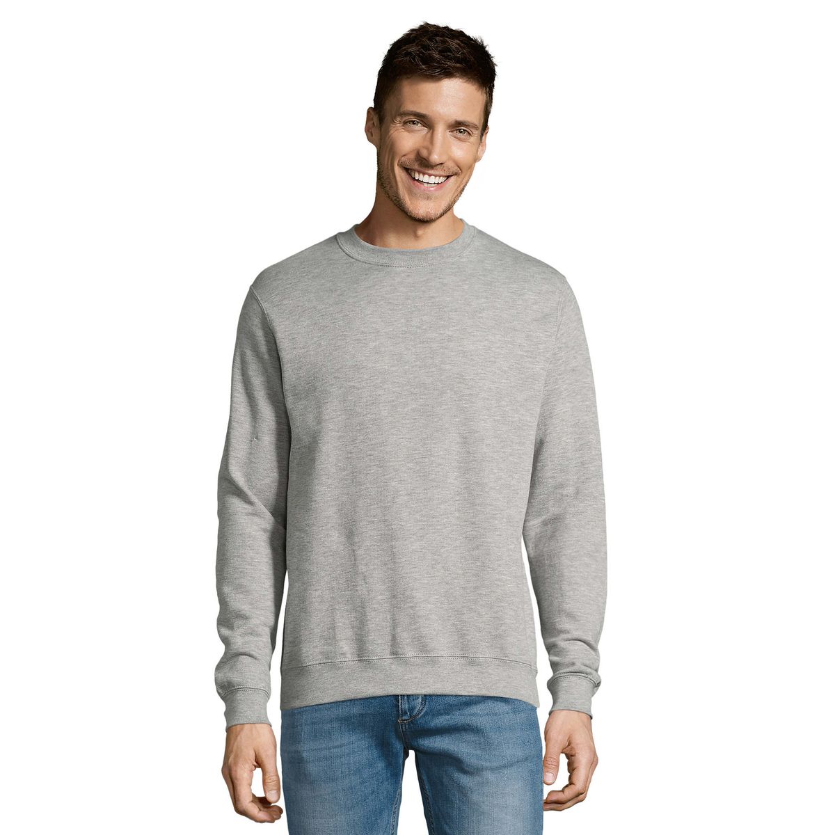Klassisches Rundhals-Fleece-Sweatshirt