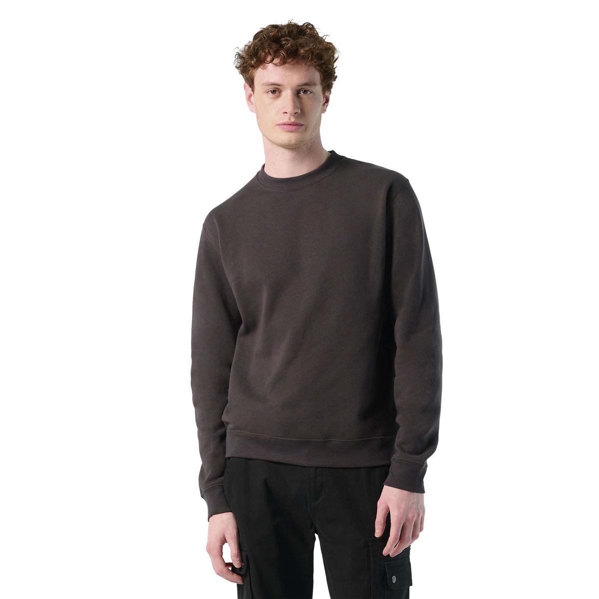 Klassischer Fleece-Rundhalspullover