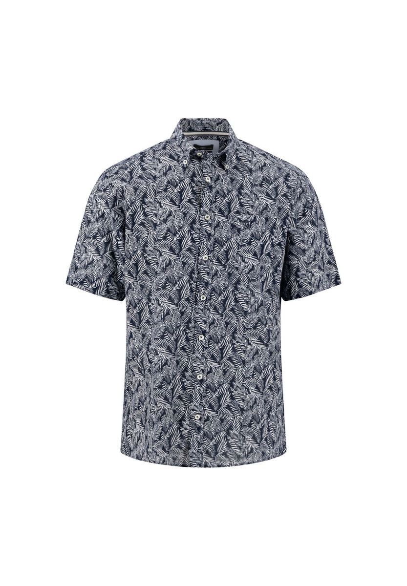 Kurzärmeliges Hemd mit Blattmuster