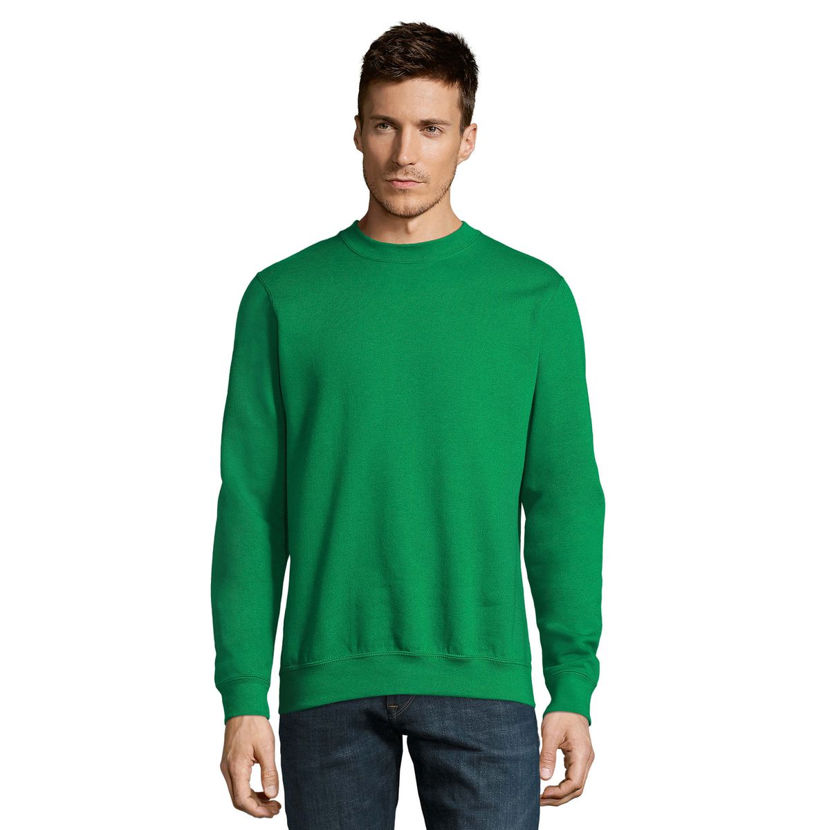 Klassisches Rundhals-Fleece-Sweatshirt
