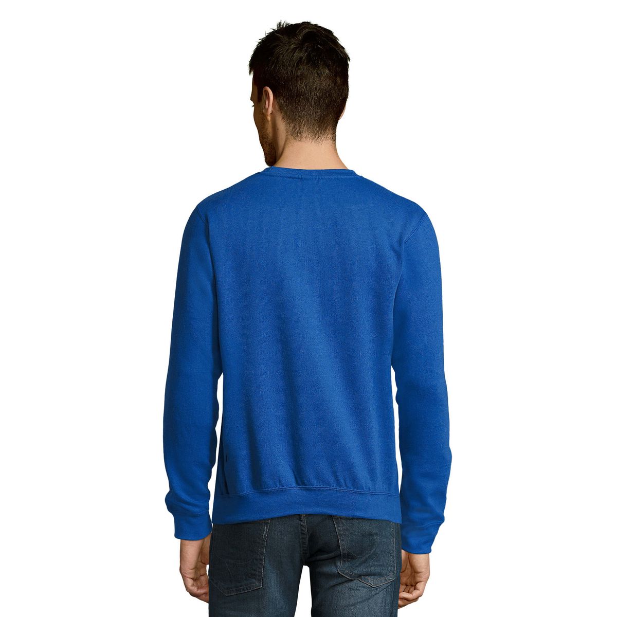 Klassisches Fleece-Sweatshirt mit Rundhalsausschnitt