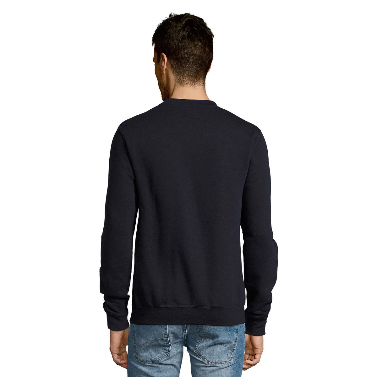 Klassisches Fleece-Sweatshirt mit Rundhalsausschnitt