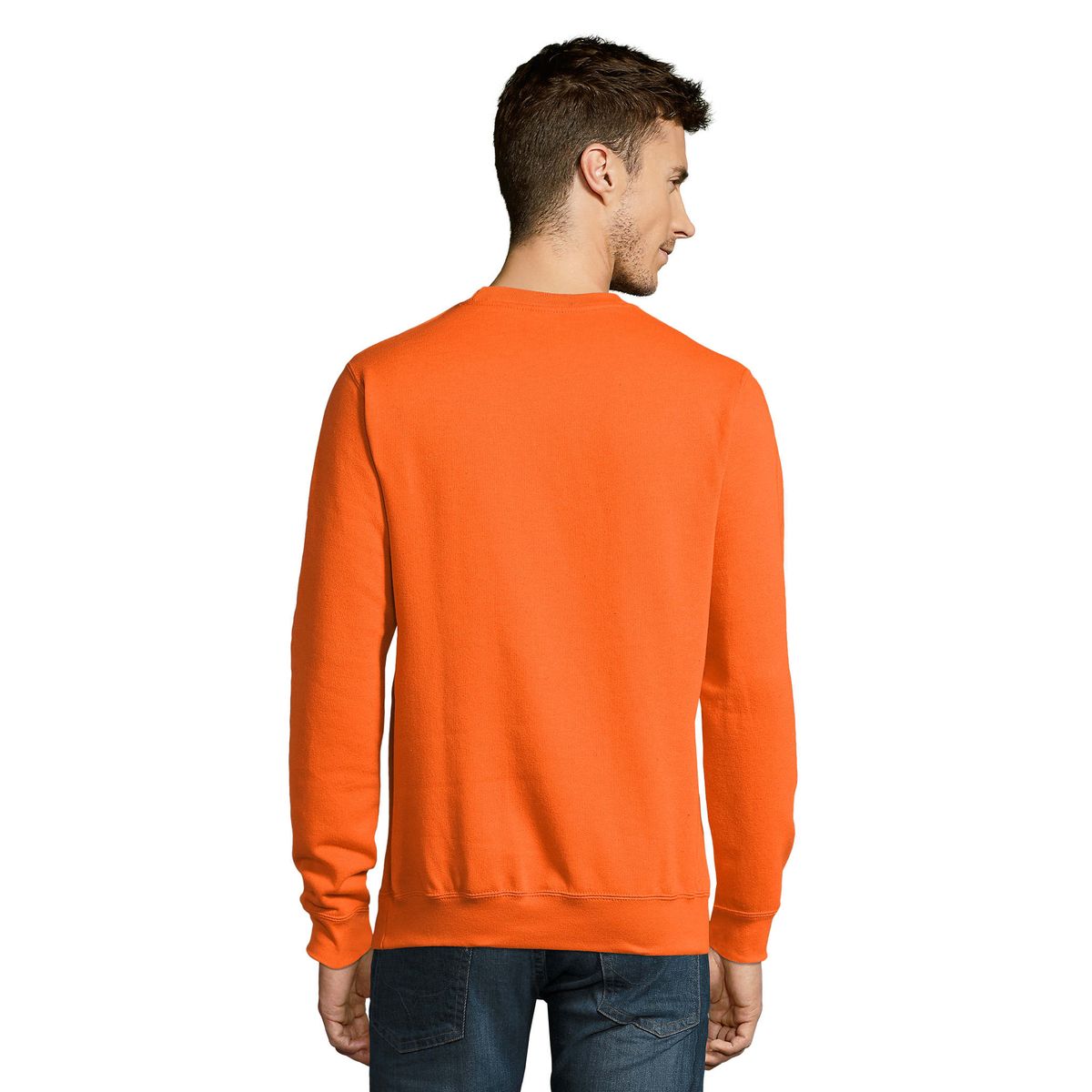 Klassisches Fleece-Sweatshirt mit Rundhalsausschnitt