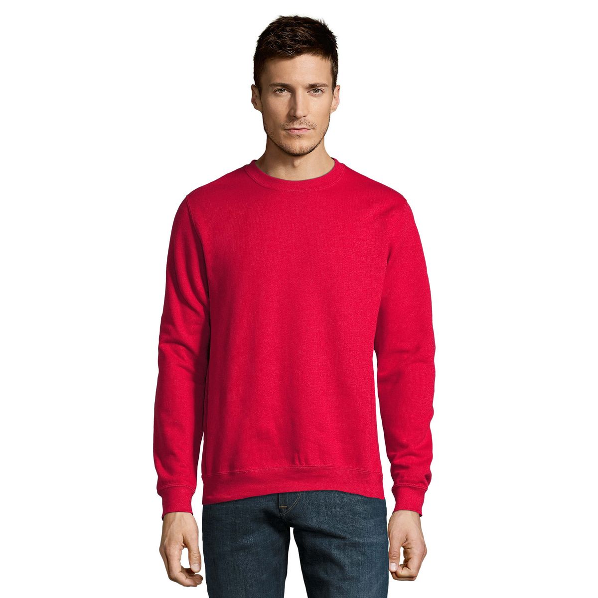 Essentielles Fleece-Sweatshirt mit Rundhalsausschnitt
