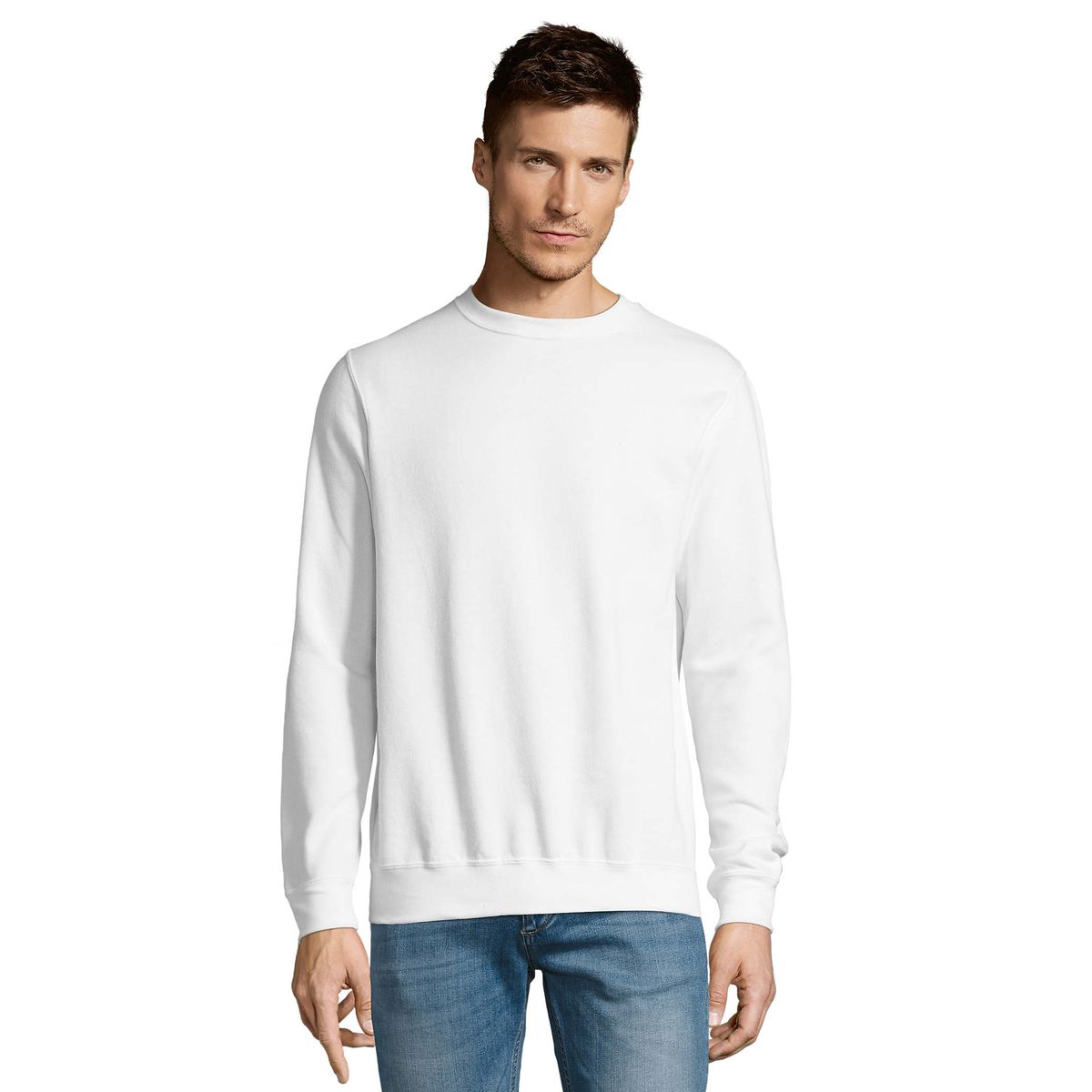 Klassisches Crewneck Fleece-Sweatshirt