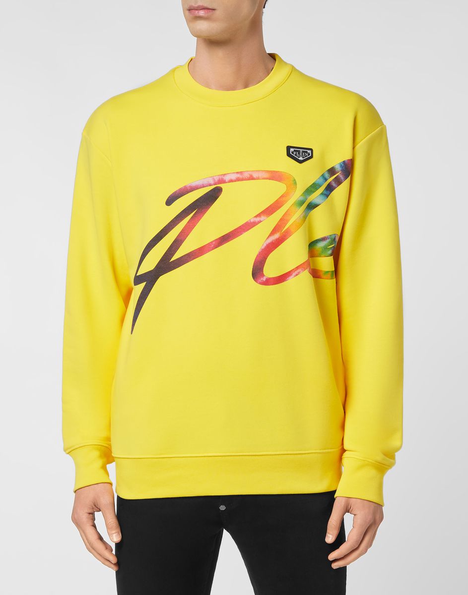 Fleece-Oberteil mit Signature-Schriftzug