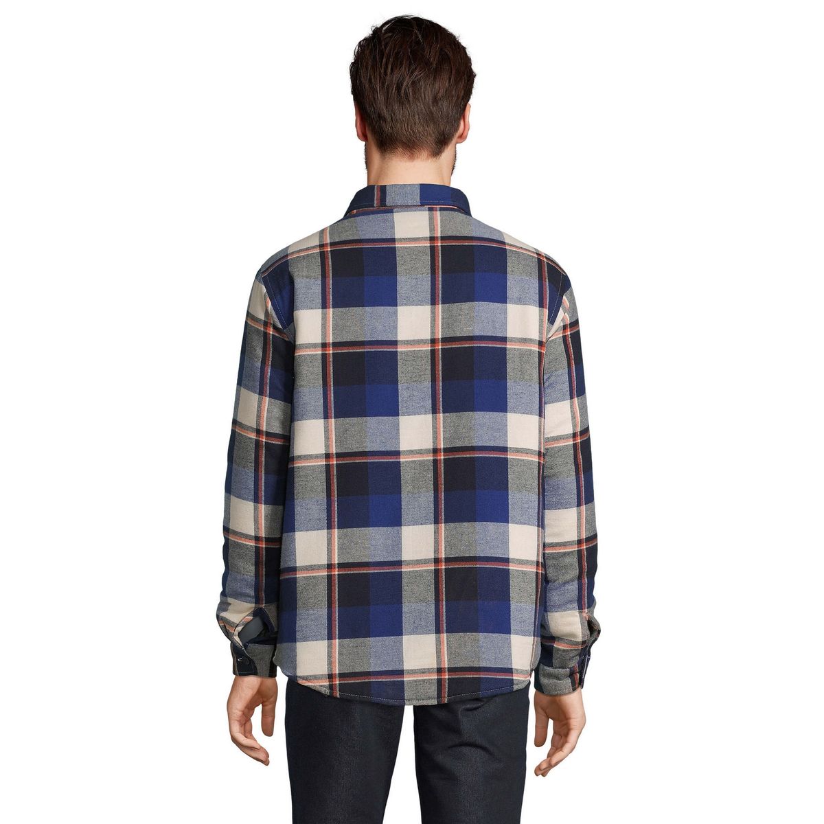 Wattierte Flanell-Hemdjacke aus Baumwolle