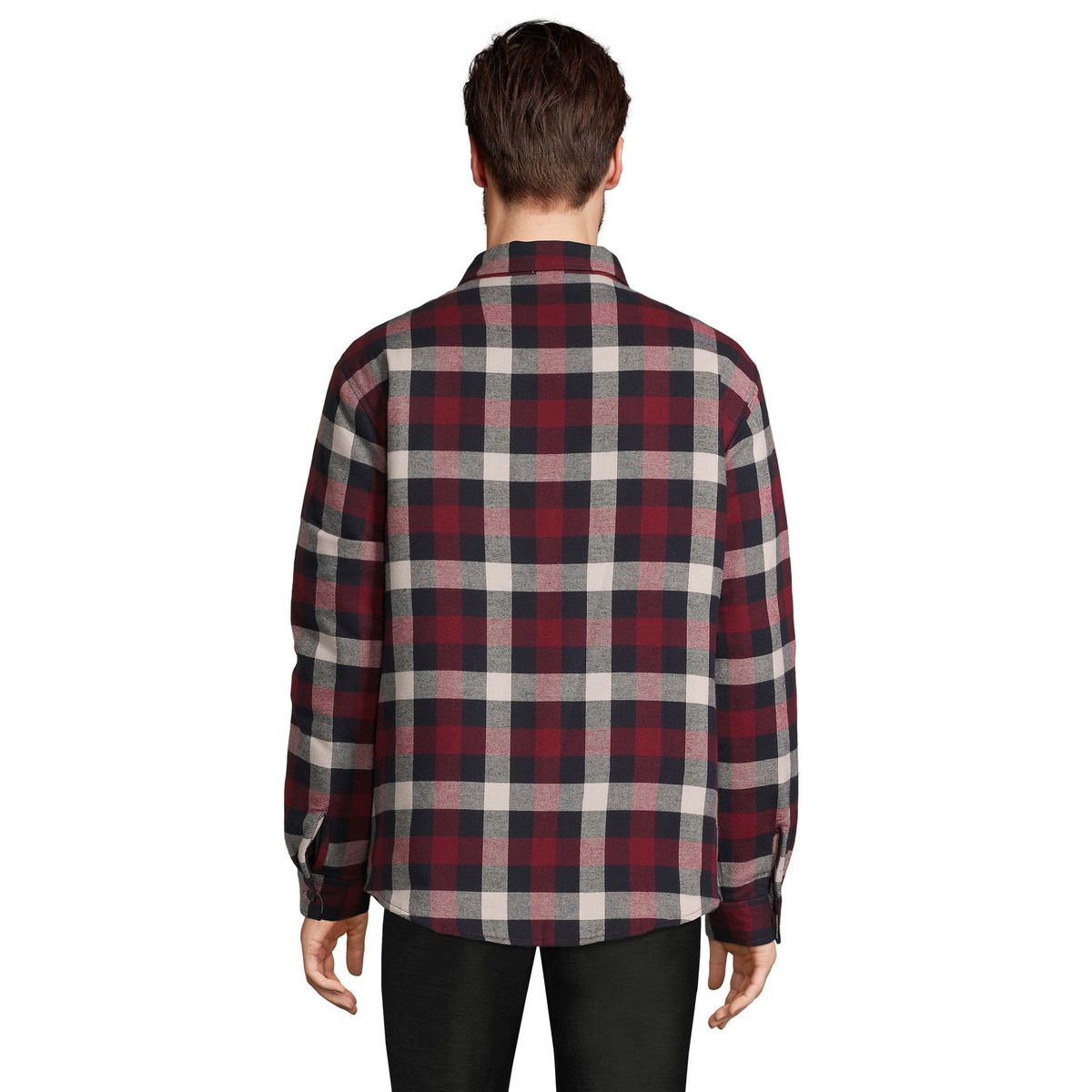 Gesteppte Flanell-Hemdjacke mit Karomuster