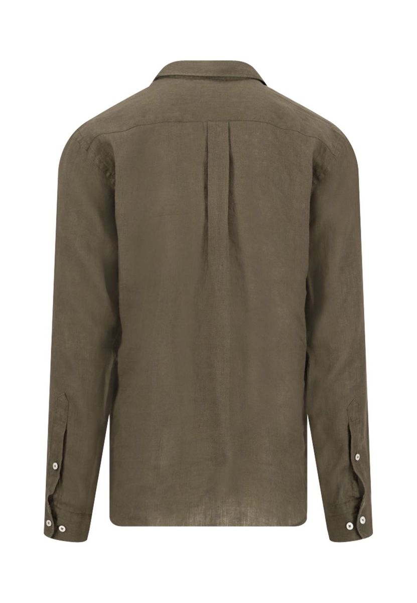 Klassisches Leinenhemd mit Knopfleiste