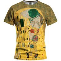 T-Shirt mit Allover-Klimt-Kunstdruck