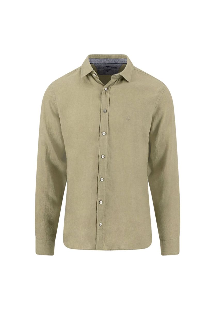 Premium Leinen Langarmhemd