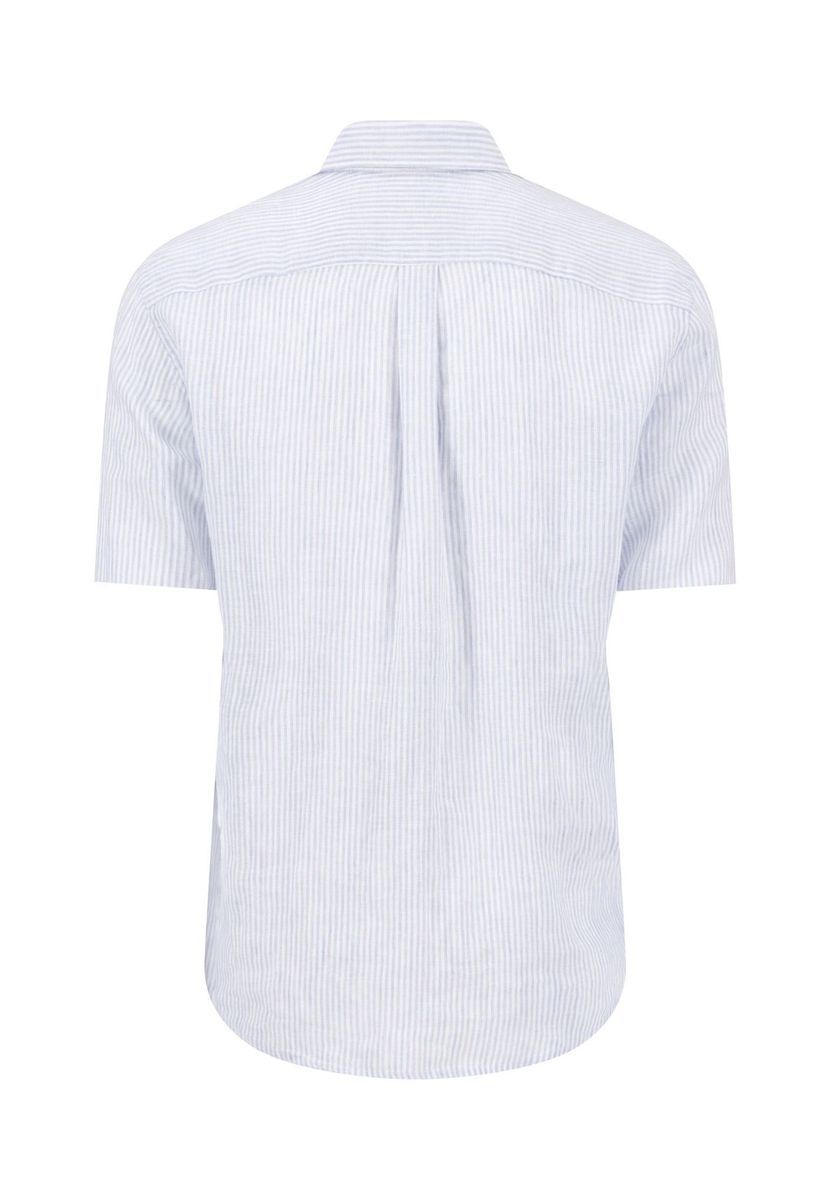 Gestreiftes Leinen Kurzarmhemd