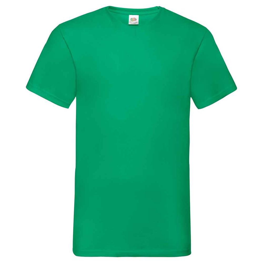 Klassisches V-Ausschnitt Baumwoll-T-Shirt