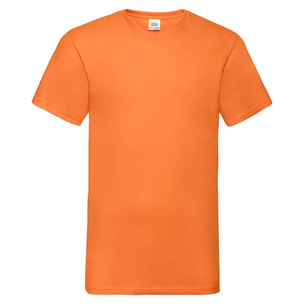 Klassisches V-Ausschnitt Baumwoll T-Shirt