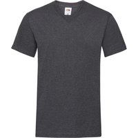 Melierter V-Ausschnitt T-Shirt