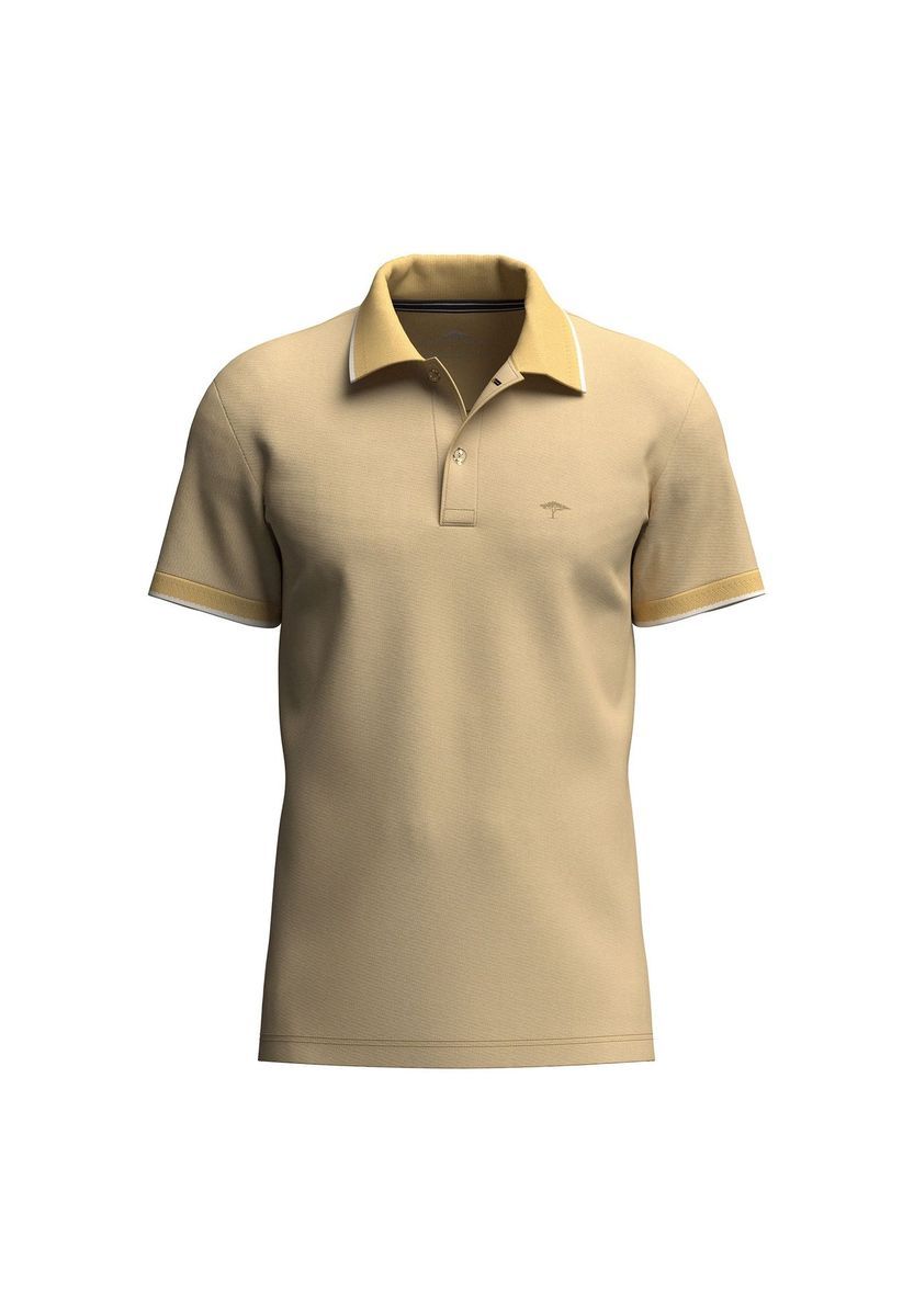 Zweifarbiges Piqué-Baumwoll-Poloshirt