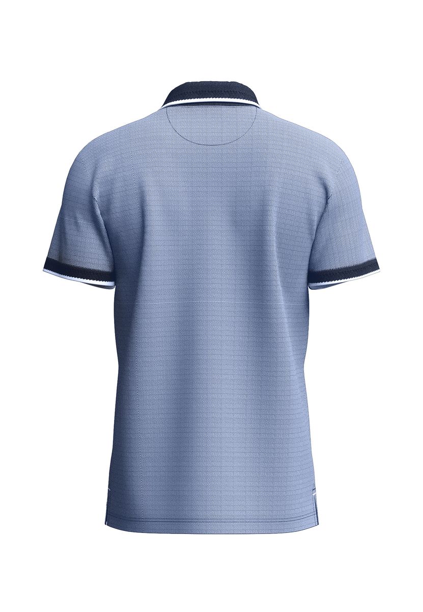 Piqué Baumwoll-Poloshirt mit Struktur