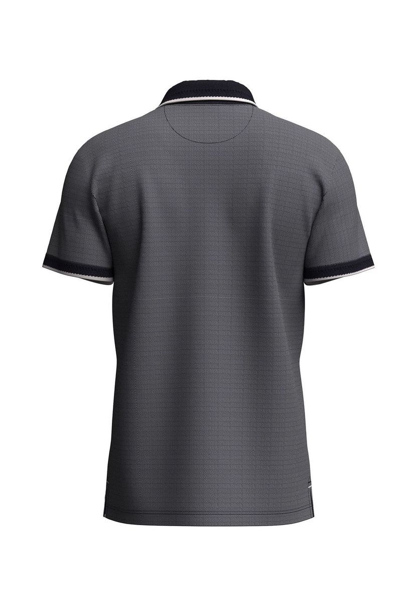 Texturiertes zweifarbiges Piqué-Polohemd