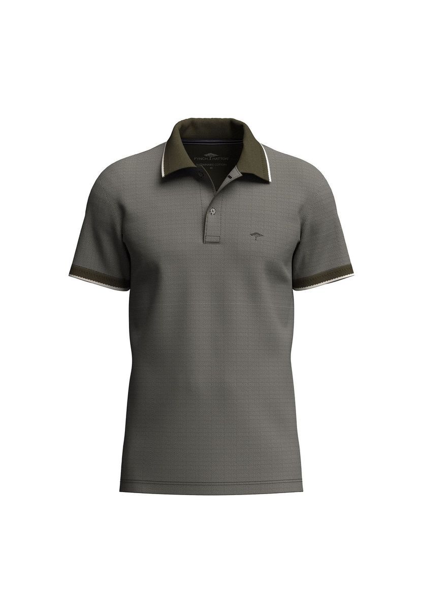 Strukturiertes Piqué-Poloshirt aus Baumwolle