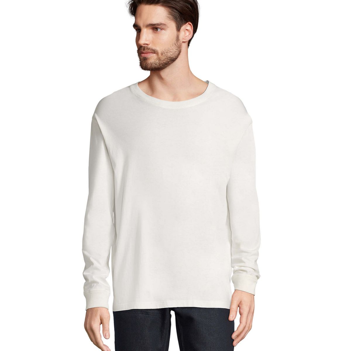 Langarmshirt aus schwerer Bio-Baumwolle