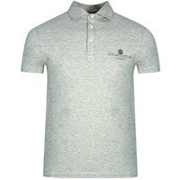 Klassisches meliertes Logo-Poloshirt