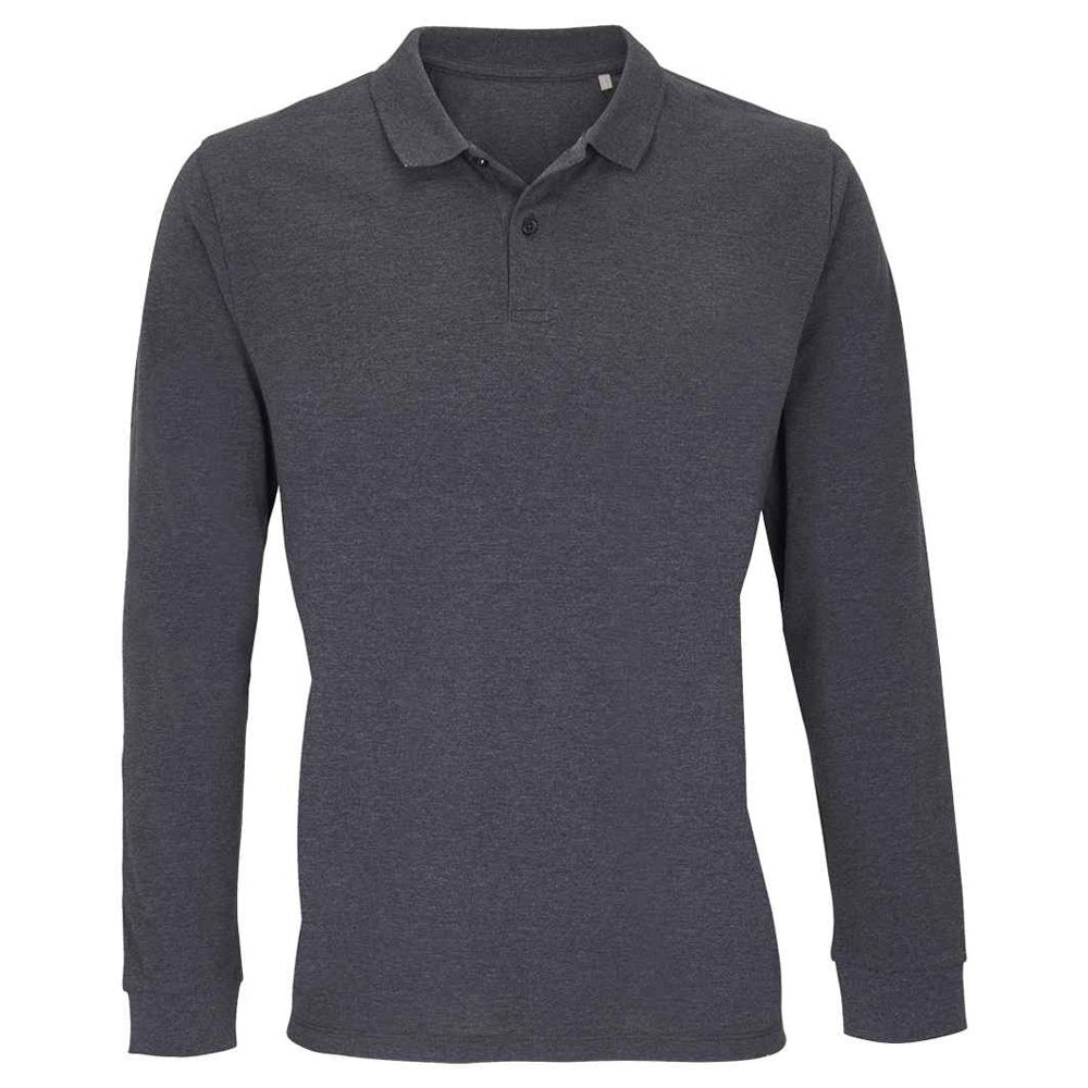 Klassisches langärmliges Piqué-Poloshirt
