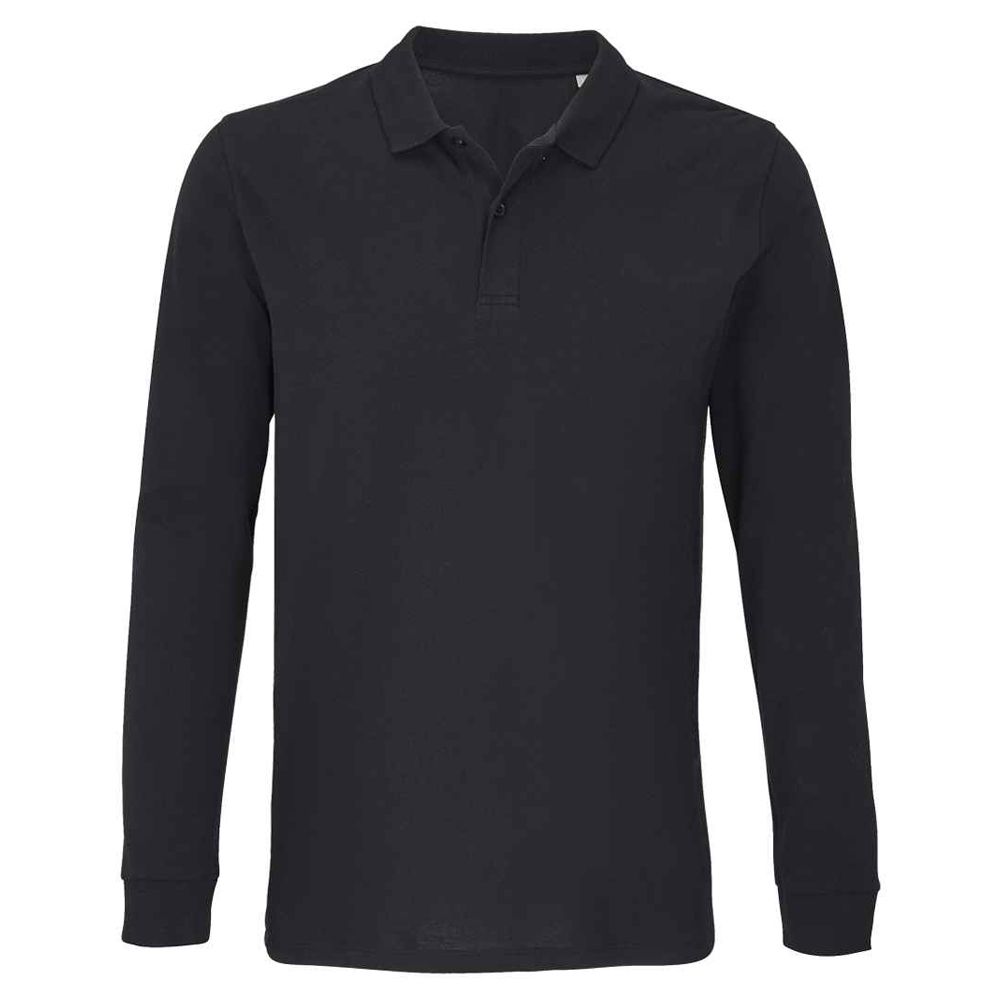 Klassisches langärmliges Piqué-Poloshirt
