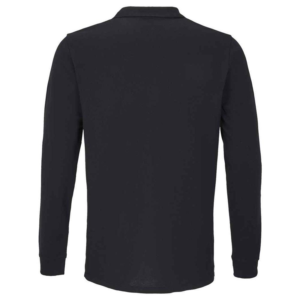 Klassisches langärmliges Piqué-Poloshirt