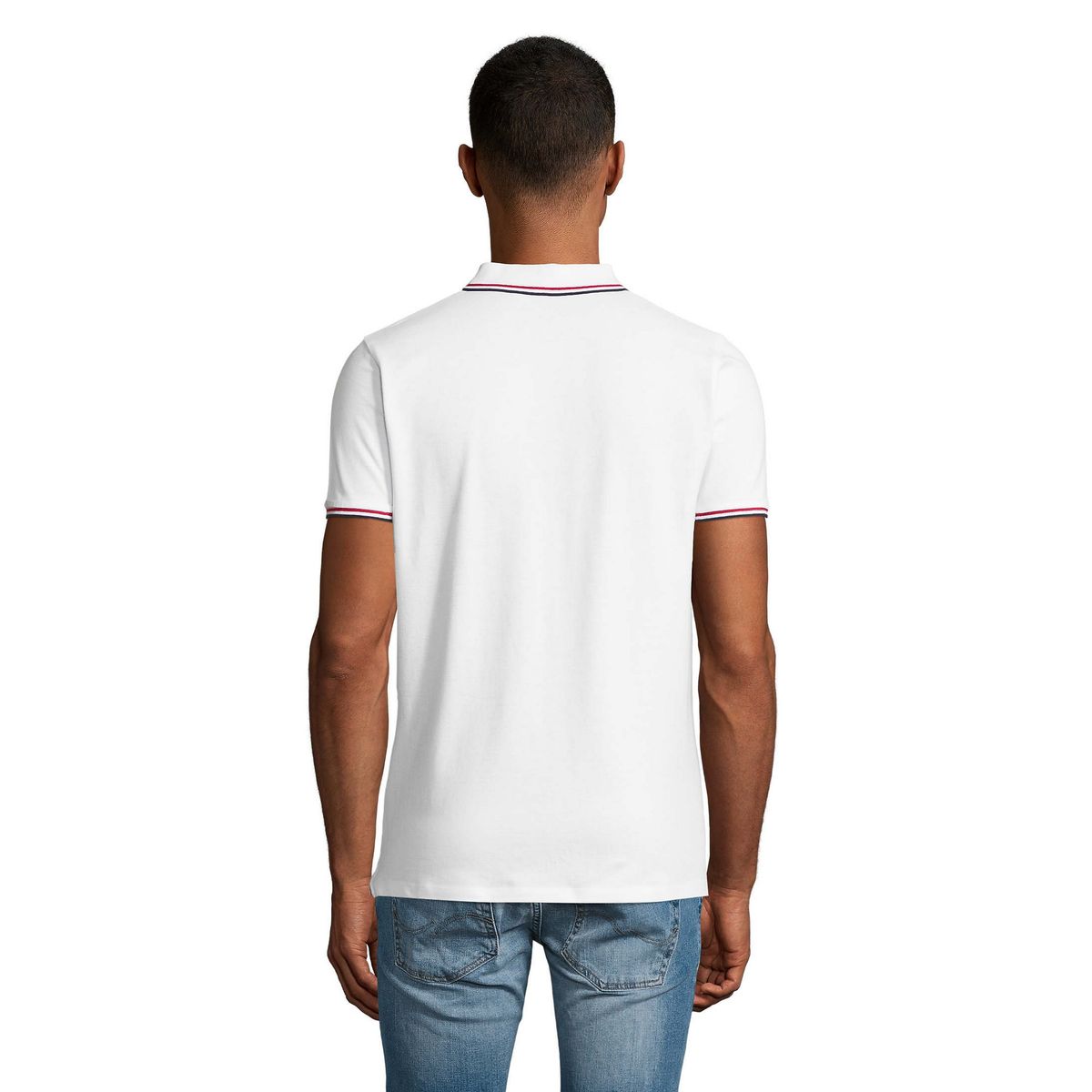 Piqué-Poloshirt mit Kontraststreifen