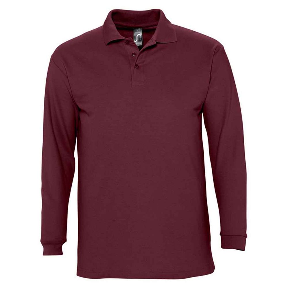Klassisches langärmliges Piqué-Poloshirt