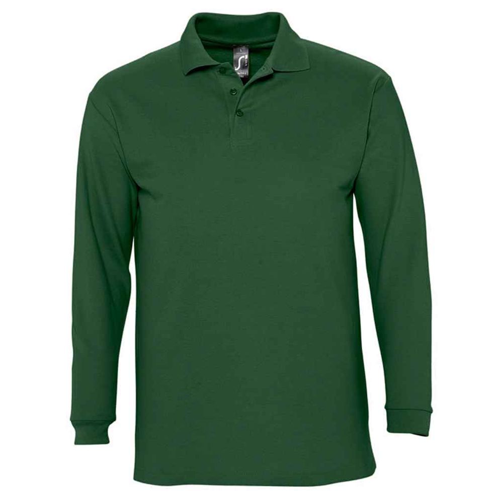 Klassisches langärmliges Piqué-Poloshirt