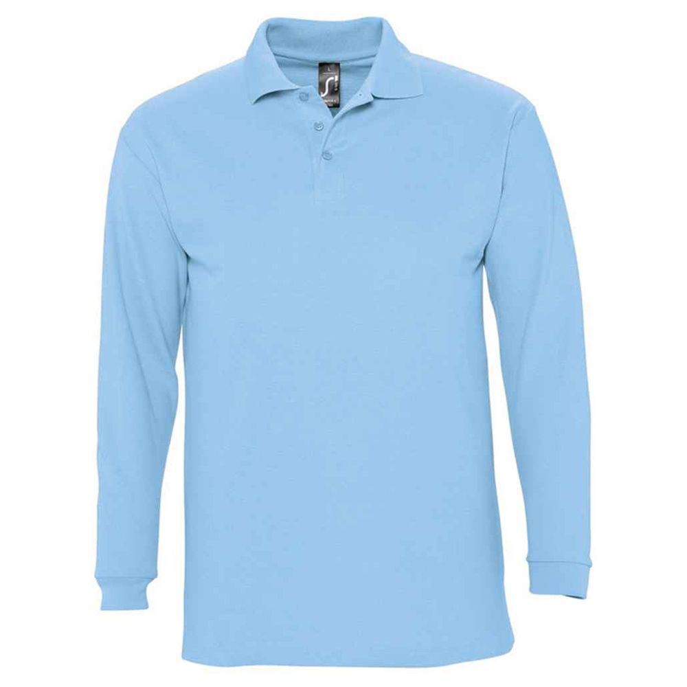 Langärmliges Baumwoll-Piqué-Poloshirt