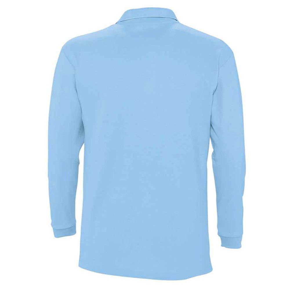 Langärmliges Baumwoll-Piqué-Poloshirt