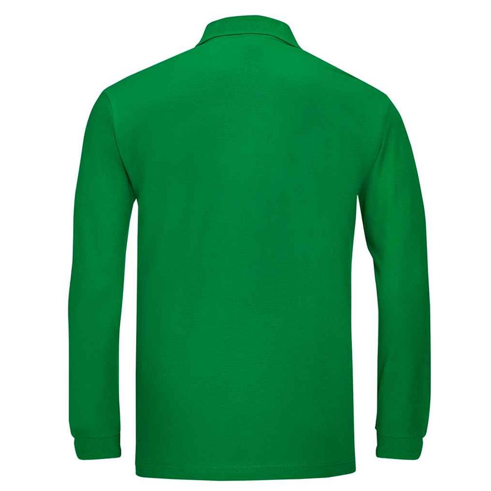Klassisches Langarm-Piqué-Poloshirt