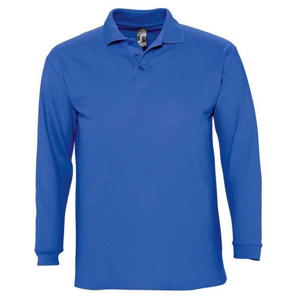Klassisches Langarm-Piqué-Poloshirt