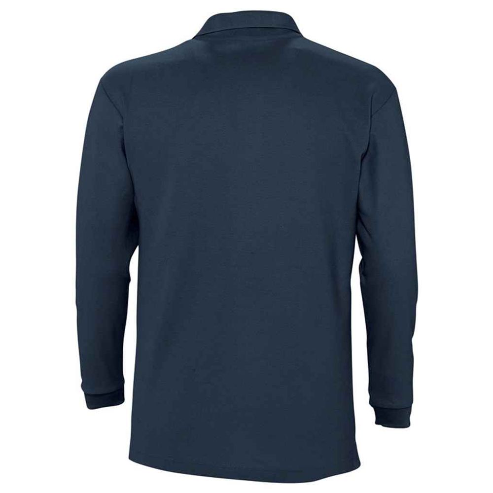 Langärmliges Baumwoll-Piqué-Poloshirt